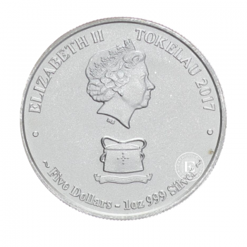 1 oz (31.10 g) sidabrinė moneta Barracuda, Tokelau 2017