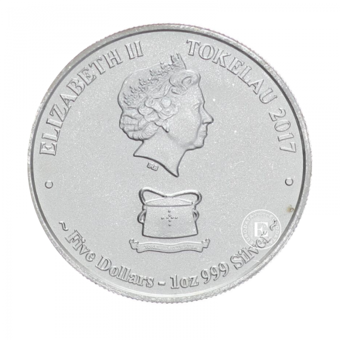 1 oz (31.10 g)  srebrna moneta  Barracuda, Tokelau 2017