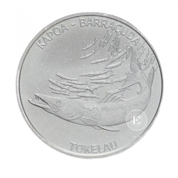 1 oz (31.10 g) sidabrinė moneta Barracuda, Tokelau 2017