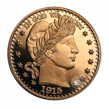 1 oz (31.10 g) Kupfermünze Barber Half Dollar, USA random year