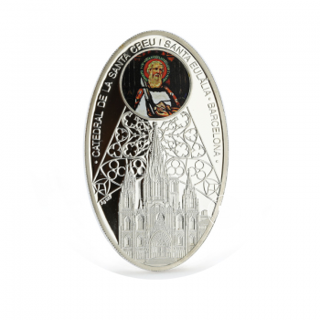 1 dolerio (28.28 g) sidabrinė PROOF spalvota moneta Šventojo Kryžiaus ir Eulalijos katedra, Niujė 2011