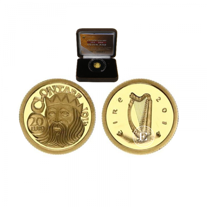 20 Eur (0.5 g) gold PROOF coin The Battle of Clontarfe, Ireland 2014
