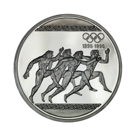 1000 dramų (33.63 g) sidabrinė PROOF moneta 100-osios olimpiados metinės - Bėgimas, Graikija 1996
