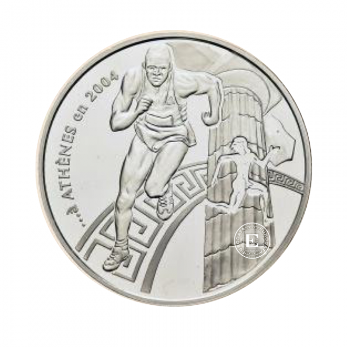 1.5 Eur (22.20 g) Silbermünze PROOF  Pierre de Coubertin, Frankreich 2003