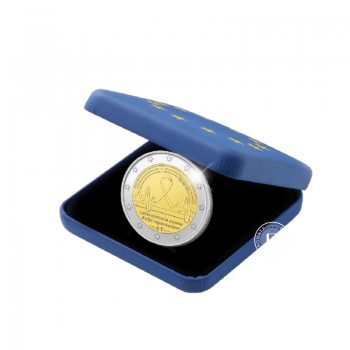 2 Eur PROOF moneta na karcie Fight against cancer, Belgia 2024 