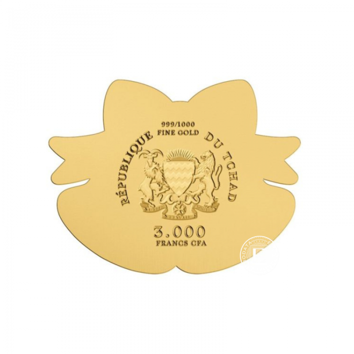 1/1000 oz auksinė moneta Christmas Bells, Čadas