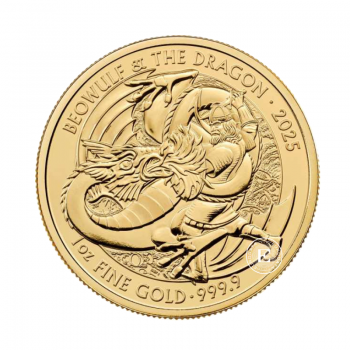 1 oz (31.10 g) auksinė moneta Mitai ir Legendos - Beowulf and Dragon, Didžioji Britanija 2025