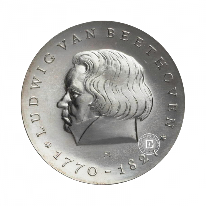 10 marks (17 g)  silbermünze Ludwig van Beethoven, Deutschland 1970