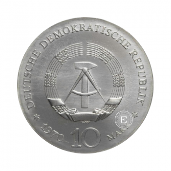 10 markių (17 g) sidabrinė moneta Ludwig van Beethoven, Vokietija 1970