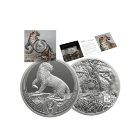 1 oz (31.10 g) sidabrinė moneta kortelėje Didysis penketas - Leopardas, Pietų Afrikos Respublika 2026