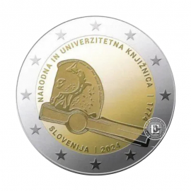  2 Eur pièce National and University Library, Slovénie 2024
