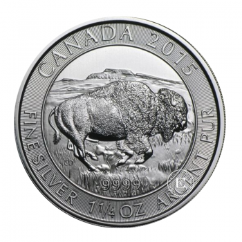 1.25 oz (38.88 g) silver coin Bison, Canada 2015