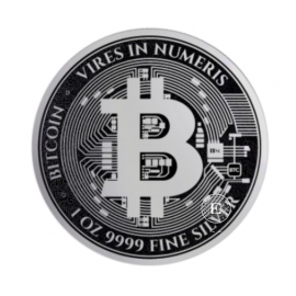 1 oz (31.10 g) sidabrinė moneta Bitcoin, Niujė 2024