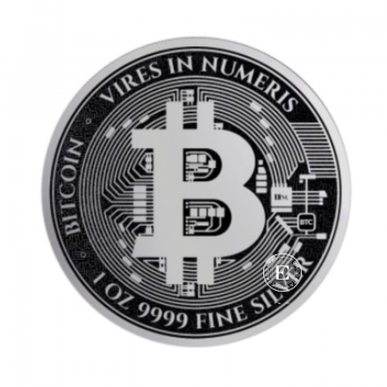 1 oz (31.10 g) pièce d'argent Bitcoin, Niue 2024