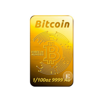 1/100 oz investicinio aukso luitas Bitkoinas, Private Mint 999.9