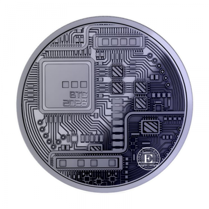 1 oz (31.10 g) titano moneta Bitcoin, JAV 2026