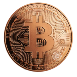 1 oz (31.10 g) varinė moneta Bitcoin, JAV (atsitiktiniai metai)