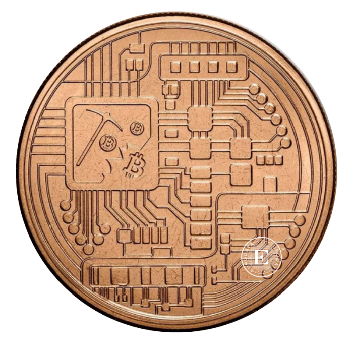 1 oz (31.10 g) varinė moneta Bitcoin, JAV (atsitiktiniai metai)