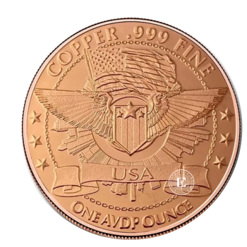 1 oz (31.10 g) Kupfermünze  Covid 19 safety Tips, USA random year