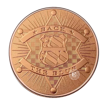 1 oz (31.10 g) Kupfermünze Back the Blue, USA random year