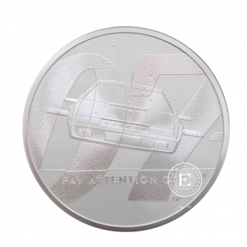 1 oz (31.10 g) sidabrinė PROOF moneta James Bond - Pay Attention, Tuvalu 2020 (su sertifikatu)