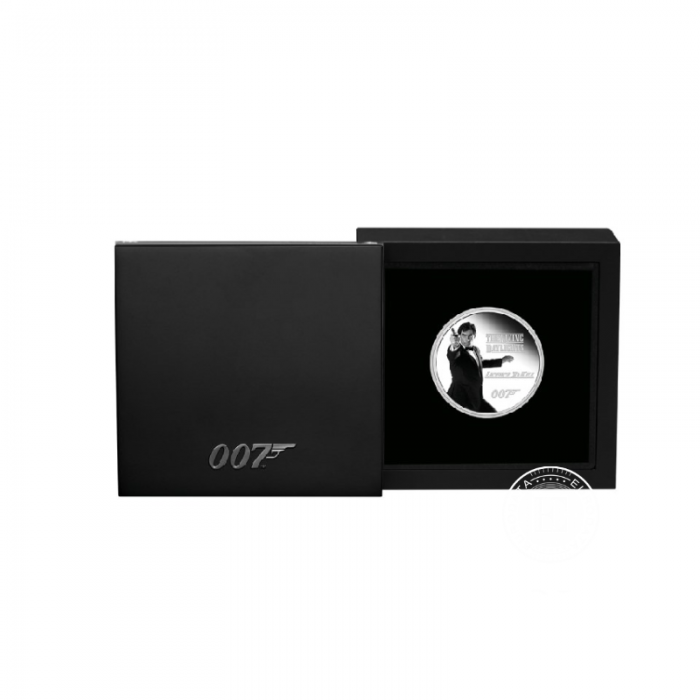 1 oz (31.10 g) silver colored PROOF coin James Bond - Timothy Dalton, Tuvalu 2023