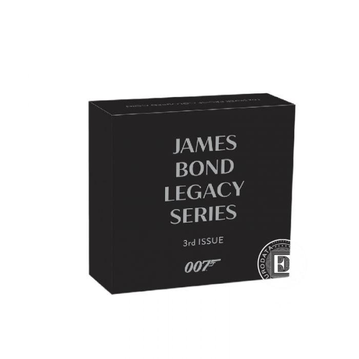 1 oz (31.10 g) silver colored PROOF coin James Bond - Timothy Dalton, Tuvalu 2023