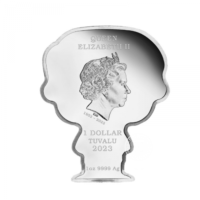 1 oz (31.10 g) sidabrinė spalvota moneta James Bond - Mini, Tuvalu 2023 (su sertifikatu)
