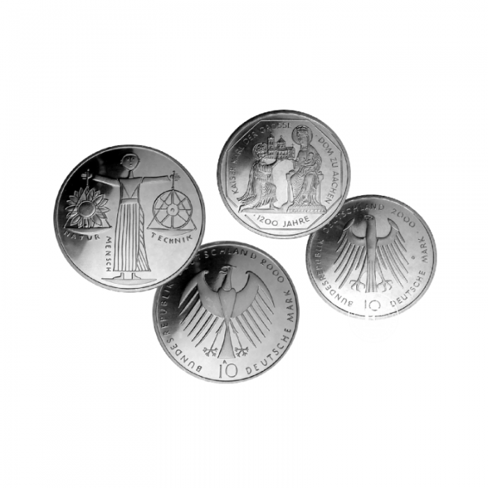 10 marek (14.34 g) srebrna moneta, Niemcy 1998-2001 (random year)