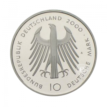 10 markių ( 14.34 g) sidabrinė moneta, Vokietija 1998-2001 (atsitiktiniai metai)