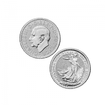 1/4 oz (7.78 g) sidabrinė moneta Britannia - Karalius Charlsas III, Didžioji Britanija 2025