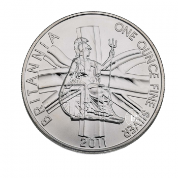 1 oz (31.10 g) sidabrinė moneta Britannia, Didžioji Britanija 2011