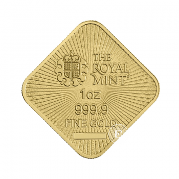 1 oz  (31.10 g) lingot d'or Britannia and Liberty, The Royal Mint 999.9