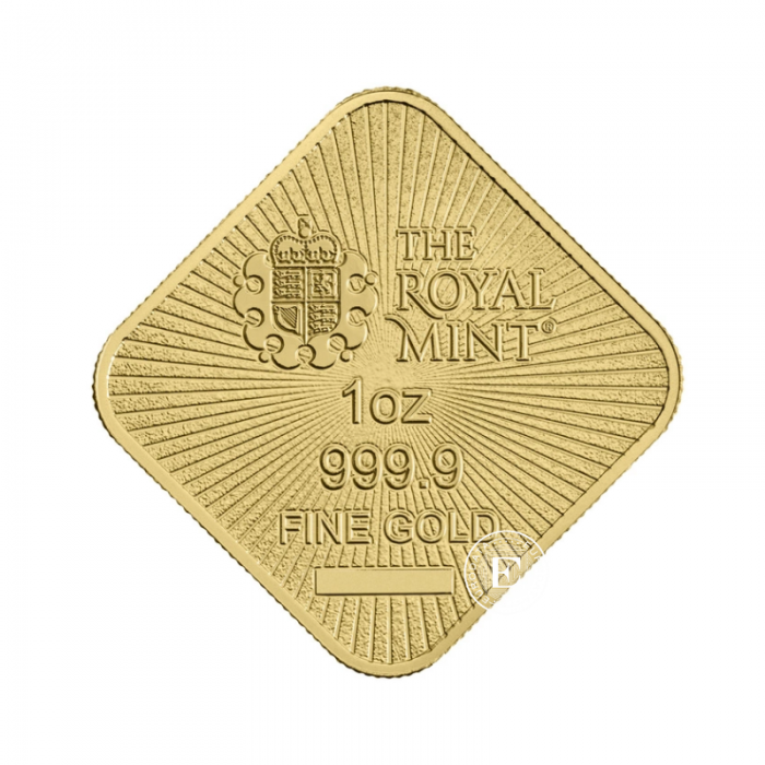 1 oz  (31.10 g) złota  sztabka Britannia and Liberty, The Royal Mint 999.9