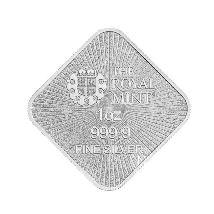 1 oz  (31.10 g) sidabro luitas Britannia and Liberty, The Royal Mint 999.9