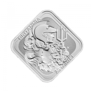 1 oz  (31.10 g)  silver bar Britannia and Liberty, The Royal Mint 999.9