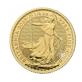 1/4 oz (7.78  g) auksinė moneta Britannia - Karalius Charlesas III, Didžioji Britanija 2025