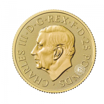 1/4 oz (7.78  g) auksinė moneta Britannia - Karalius Charlesas III, Didžioji Britanija 2026