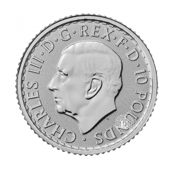 1/10 oz (3.11 g) pièce d'platine Britannia - King Charles III, Grande-Bretagne 2025