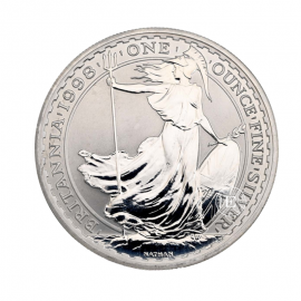 1 oz (31.10 g) srebrna moneta Britannia, Wielka Brytania 1998
