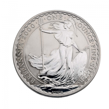 1 oz (31.10 g) sidabrinė moneta Britannia, Didžioji Britanija 2000