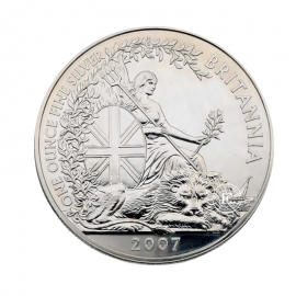 1 oz (31.10 g) srebrna moneta Britannia, Wielka Brytania 2007