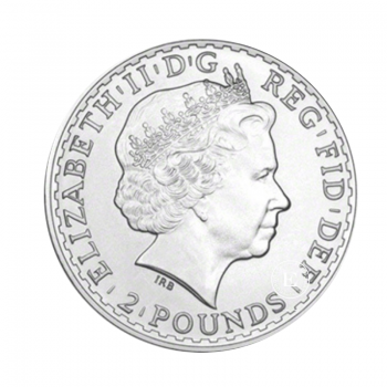 1 oz (31.10 g) sidabrinė moneta Britannia, Didžioji Britanija 2008