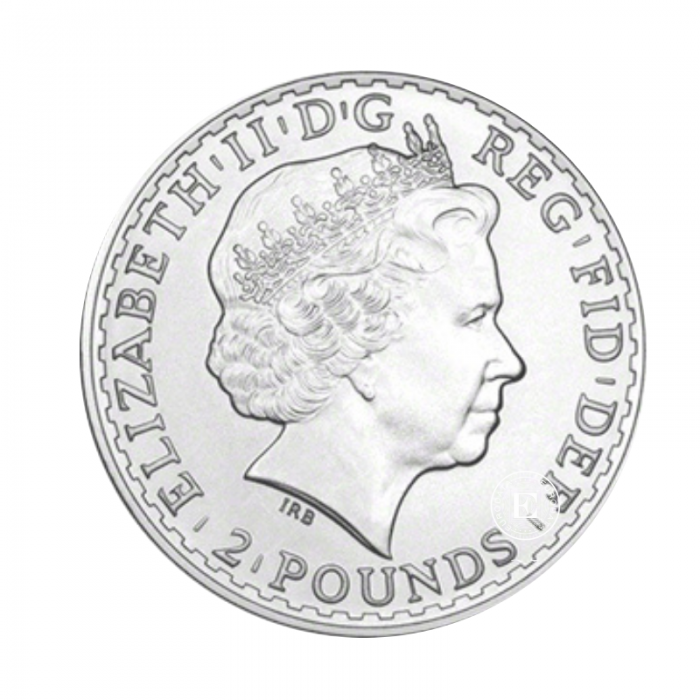 1 oz (31.10 g) silbermünze Britannia, Großbritannien 2008