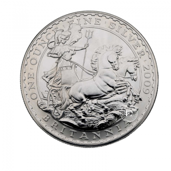 1 oz (31.10 g) sidabrinė moneta Britannia, Didžioji Britanija 2009