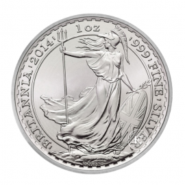 1 oz (31.10 g) silbermünze Britannia, Großbritannien 2014 (Privy Horse Mark)