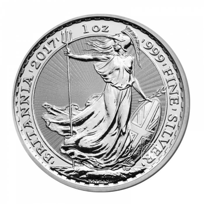 1 oz (31.10 g) sidabrinė moneta Britannia, Didžioji Britanija 2017