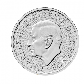 1/10 oz (3.11 g) sidabrinė moneta Britannia - Karalius Charlsas III, Didžioji Britanija 2026