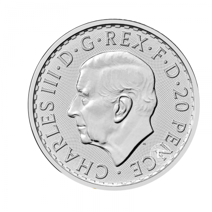 1/10 oz (3.11 g) piece d'argent Britannia King Charles III, Grande-Bretagne 2025