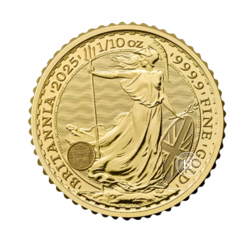 1/10 oz (3.11 g) auksinė moneta Britannia - Karalius Charlesas III, Didžioji Britanija 2025